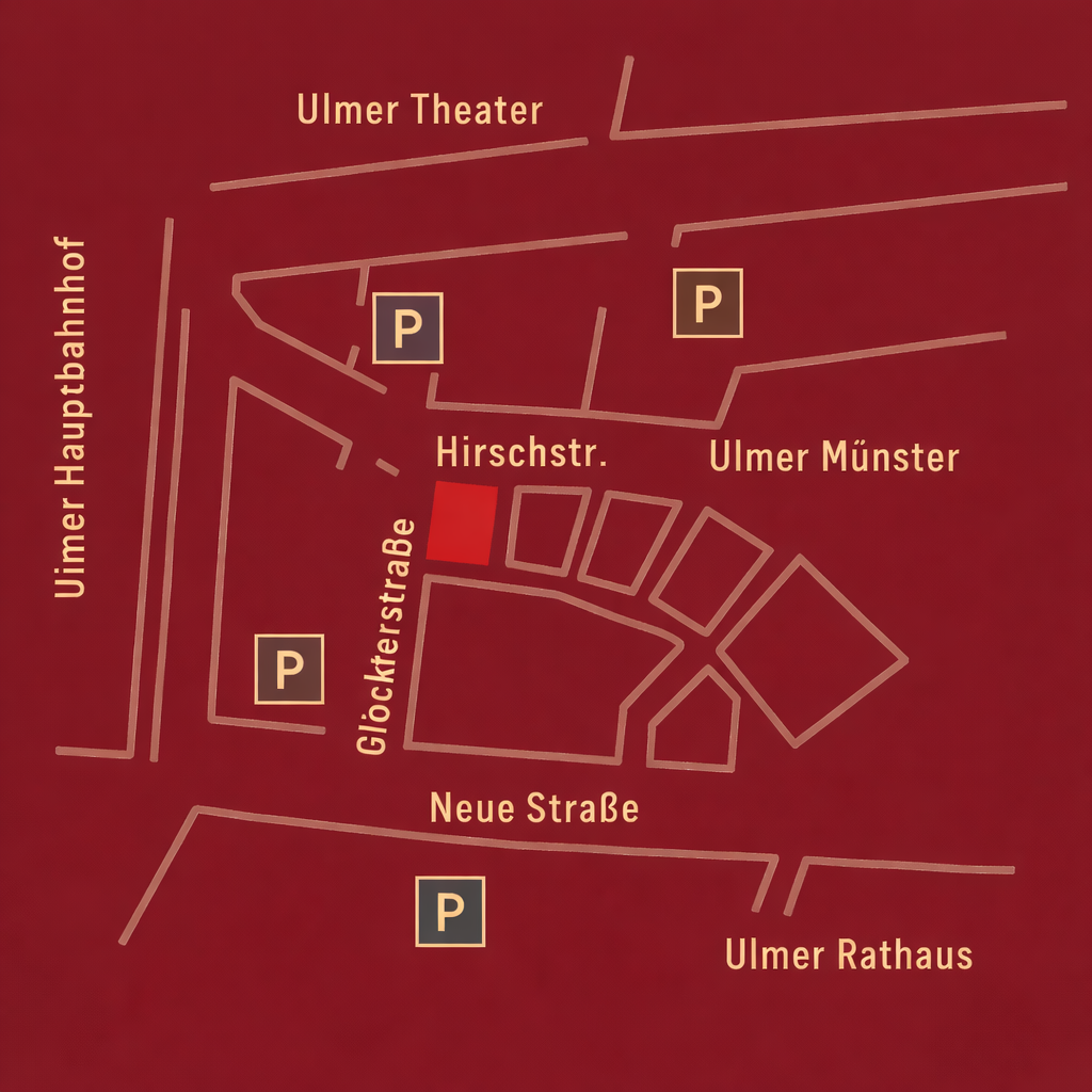 Lageplan Frauenarztzentrum Ulm – Glöcklerstraße 1, 89073 Ulm